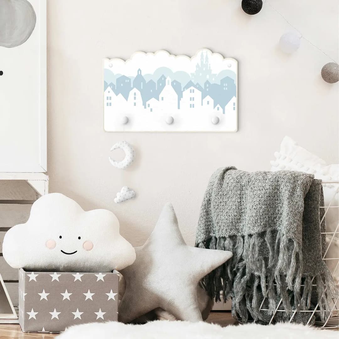 Kindergarderobe Wolkenschloss | Grau