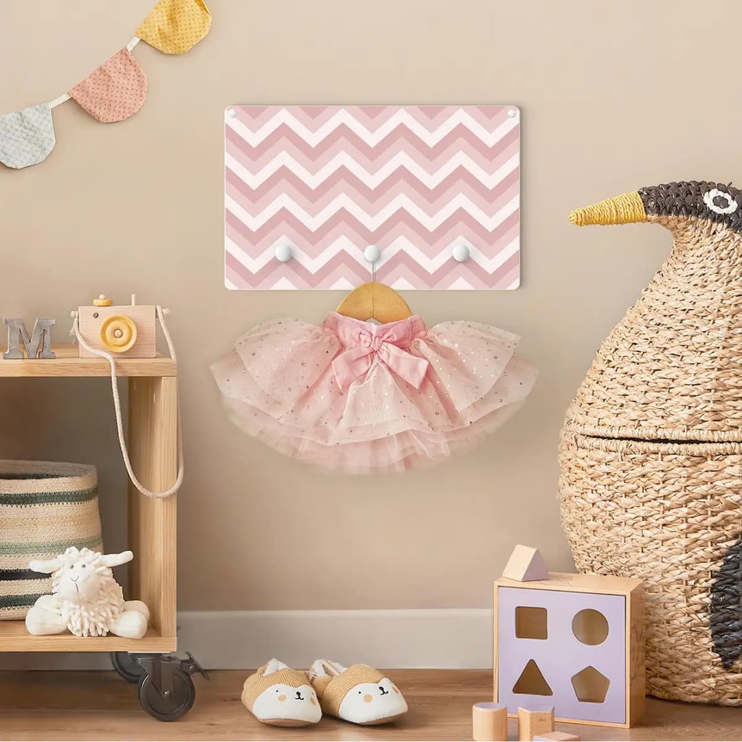 Kindergarderobe ZickZack | Rosa