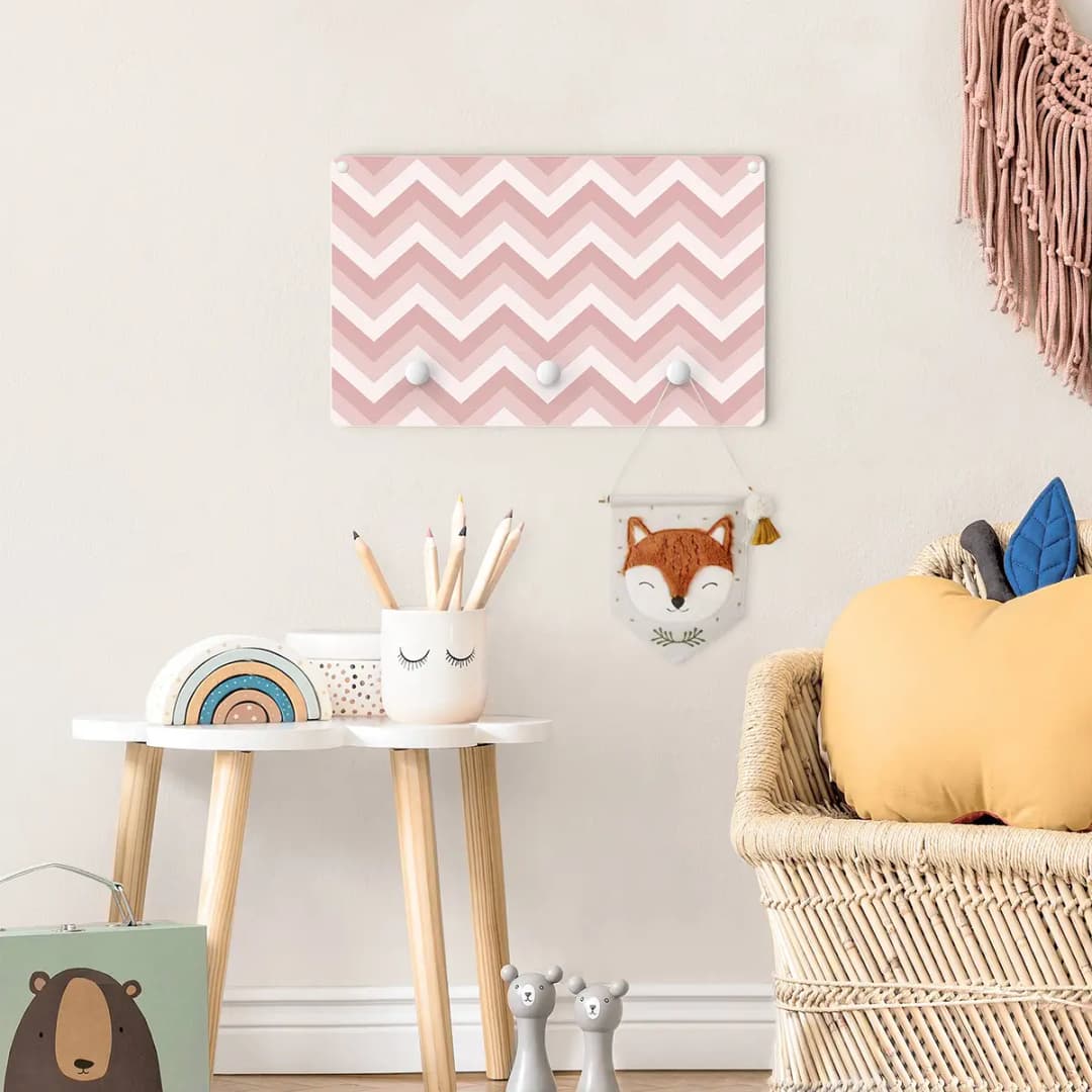 Kindergarderobe ZickZack | Rosa