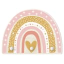 Kindergarderobe Regenbogen Punkte Herz | Rosa