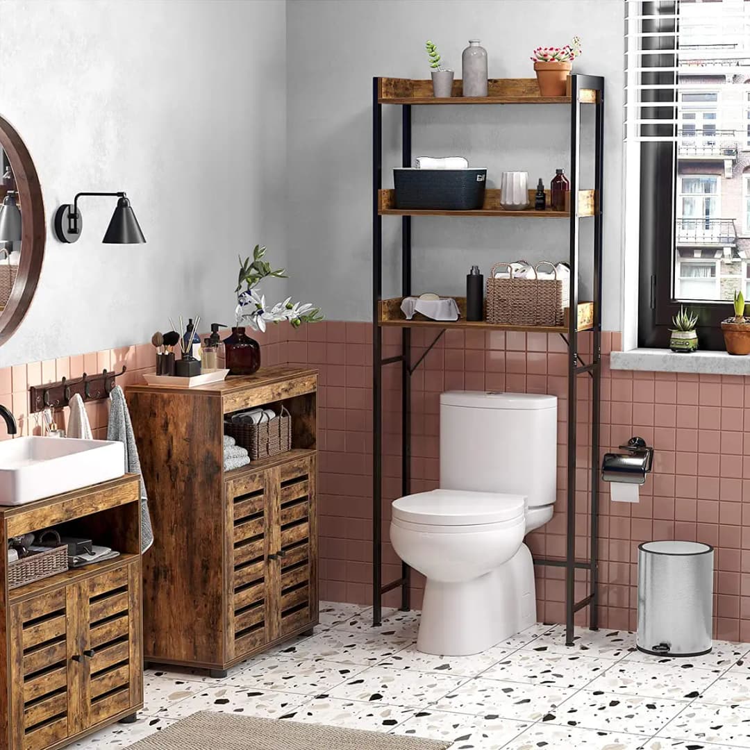 Waschmaschinenregal Jamban | Braun