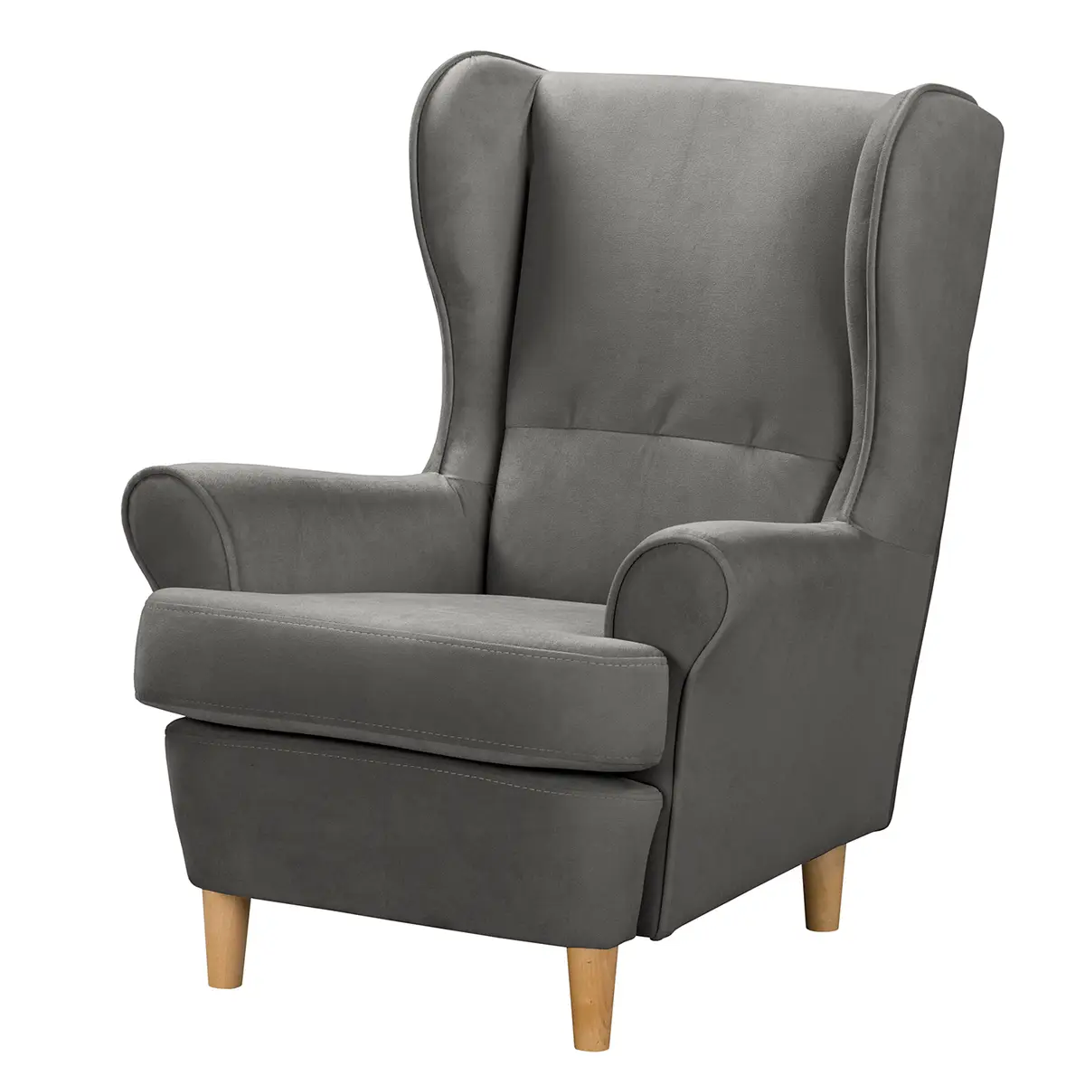 Ohrensessel Ranu Mini Grau Microfaser Jada | Grau