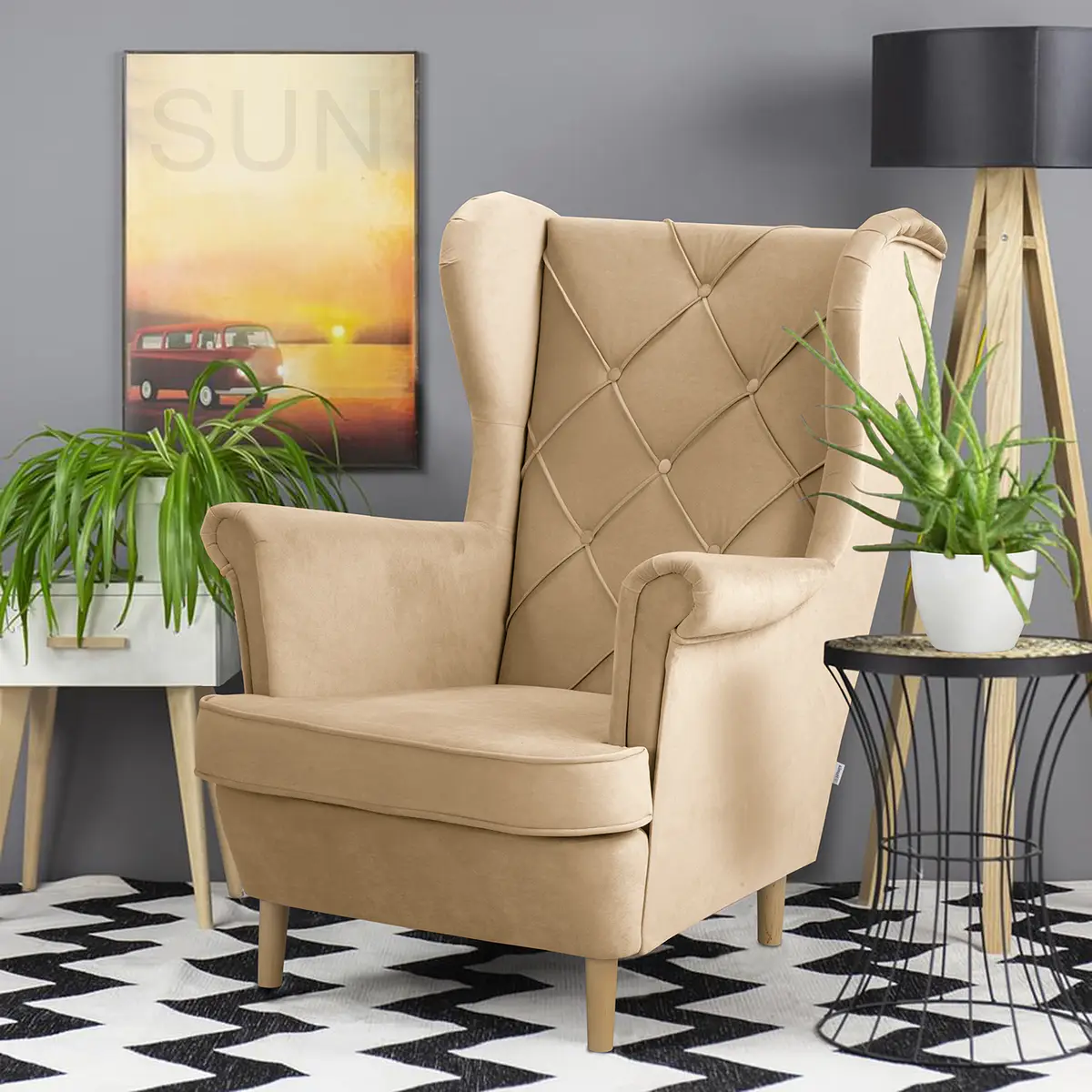 Ohrensessel Olmen | Beige