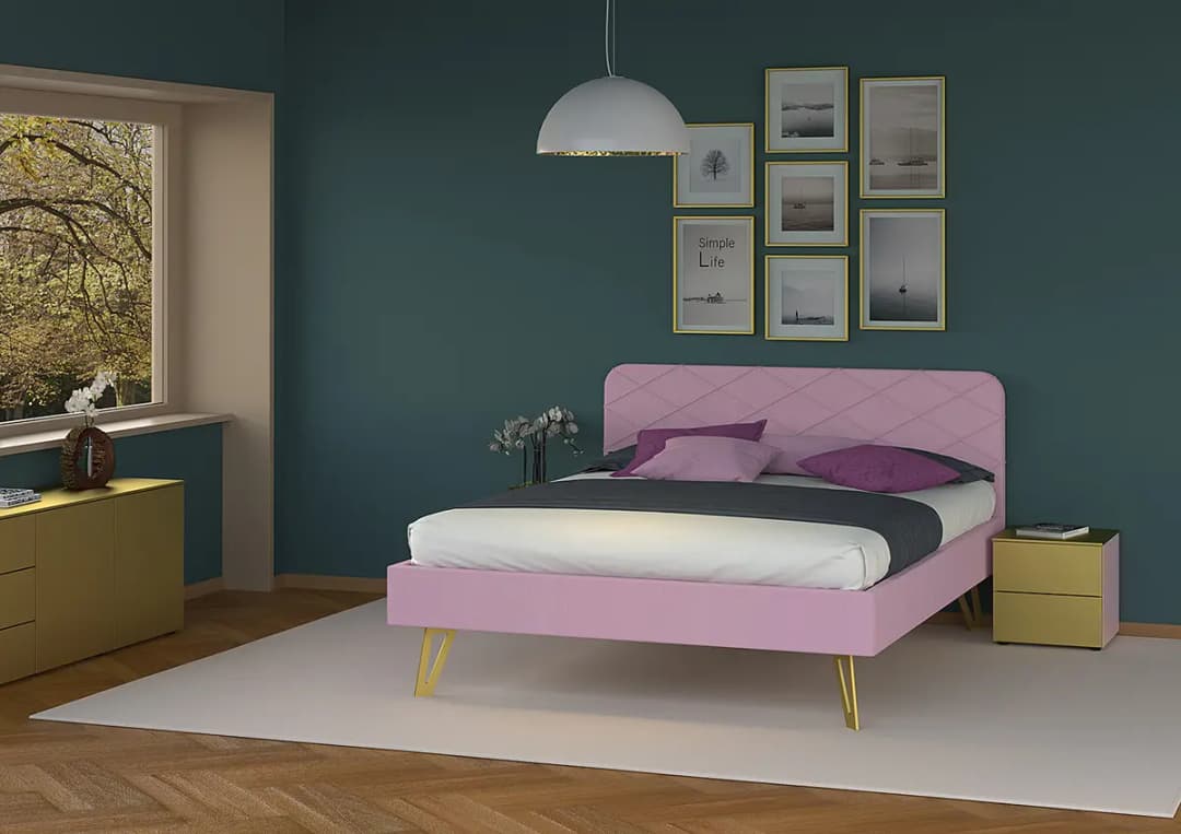 Polsterbett Jesolo | Pink