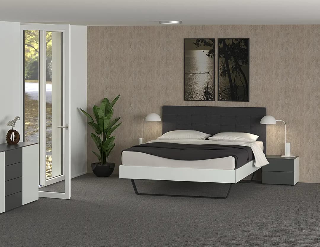 Bettgestell Livorno 180 x 200cm Microfaser Multicolor