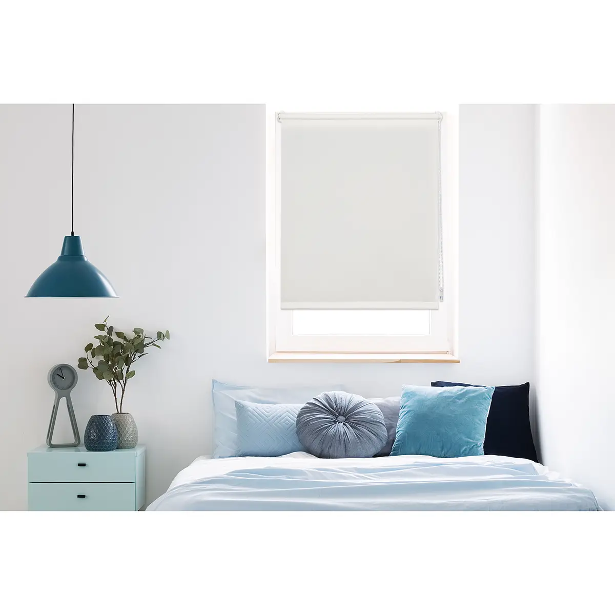 Klemmfix Thermo-Rollo Win Verdunkelnd 70 x 160cm Weiß/Weiß
