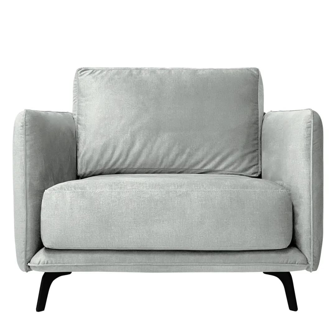 Sessel Frederike Grau Microfaser | Grau
