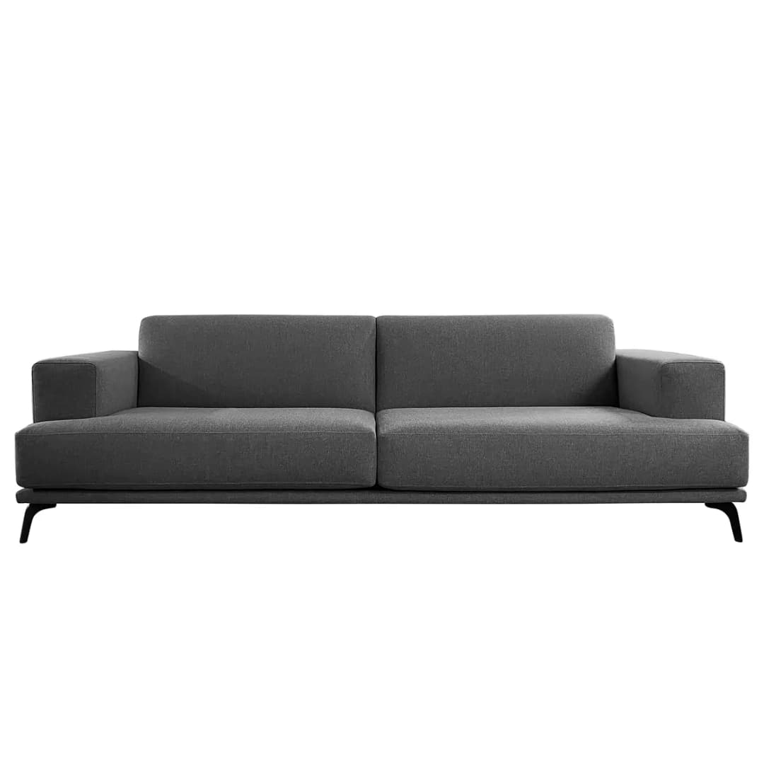 Sofa Asia 3,5-Sitzer Grau Webstoff Inas | Grau