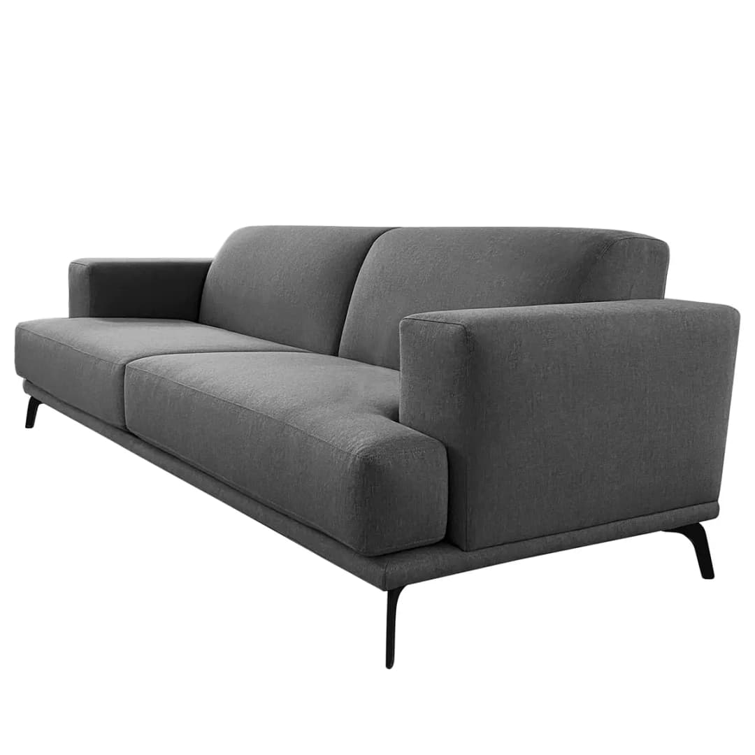 Sofa Asia 3,5-Sitzer Grau Webstoff Inas | Grau