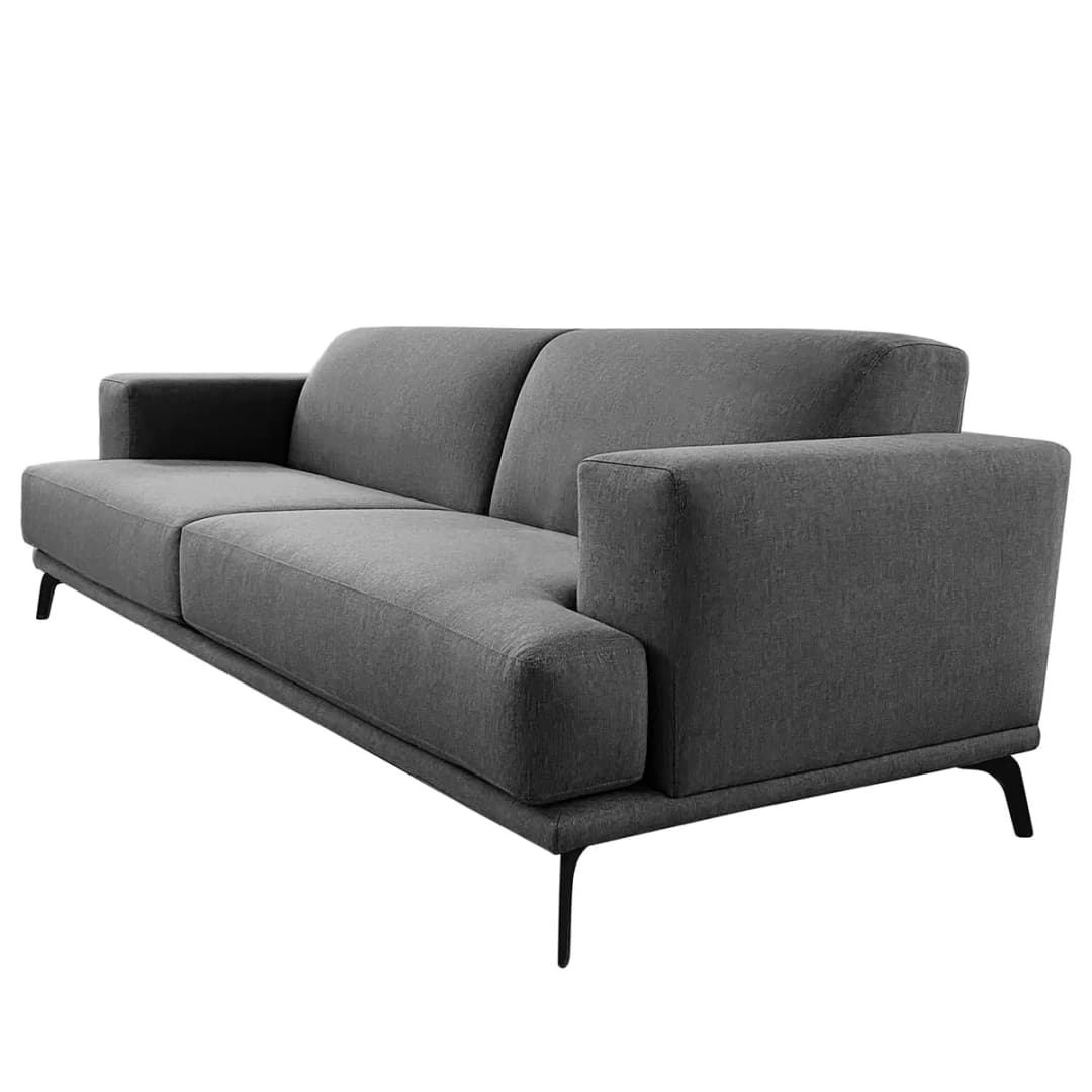 Sofa Asia 3,5-Sitzer Grau Webstoff | Grau