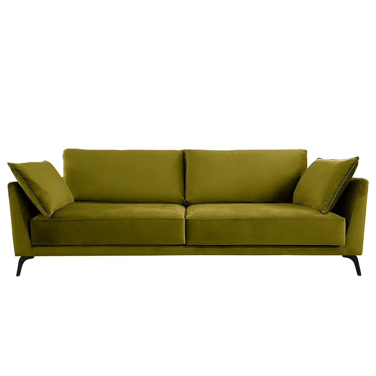 Sofa Gobabis 3,5-Sitzer Grün Samt Ravi | Grün