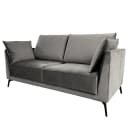Sofa Gobabis 2-Sitzer Grau Samt Ravi | Grau