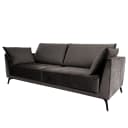 Sofa Gobabis 3,5-Sitzer Grau Samt Ravi | Grau