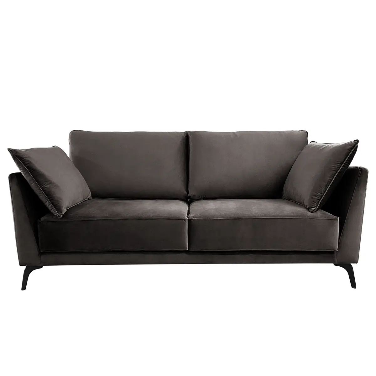 Sofa Gobabis 2,5-Sitzer Grau Samt Ravi | Grau