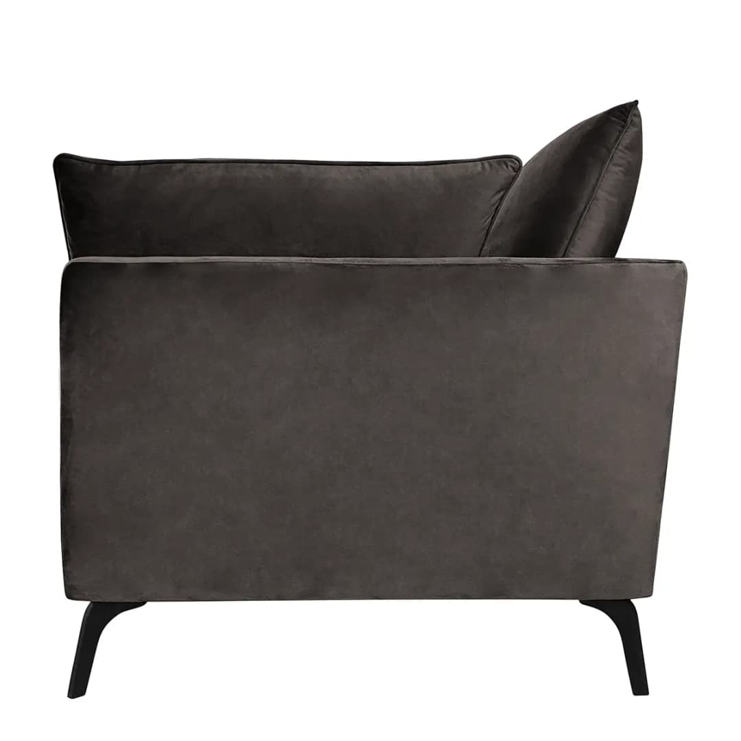 Sofa Gobabis 2,5-Sitzer Grau Samt Ravi | Grau