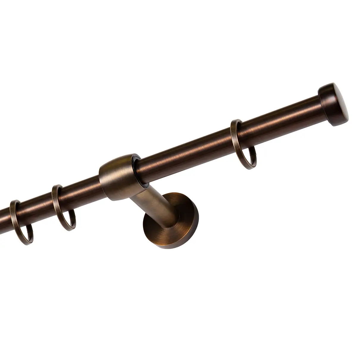 Gardinenstange ausziehbar 210cm Braun/Bronze | Braun