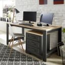 Büro-Set 2-teilig Grau/Graphit | Grau