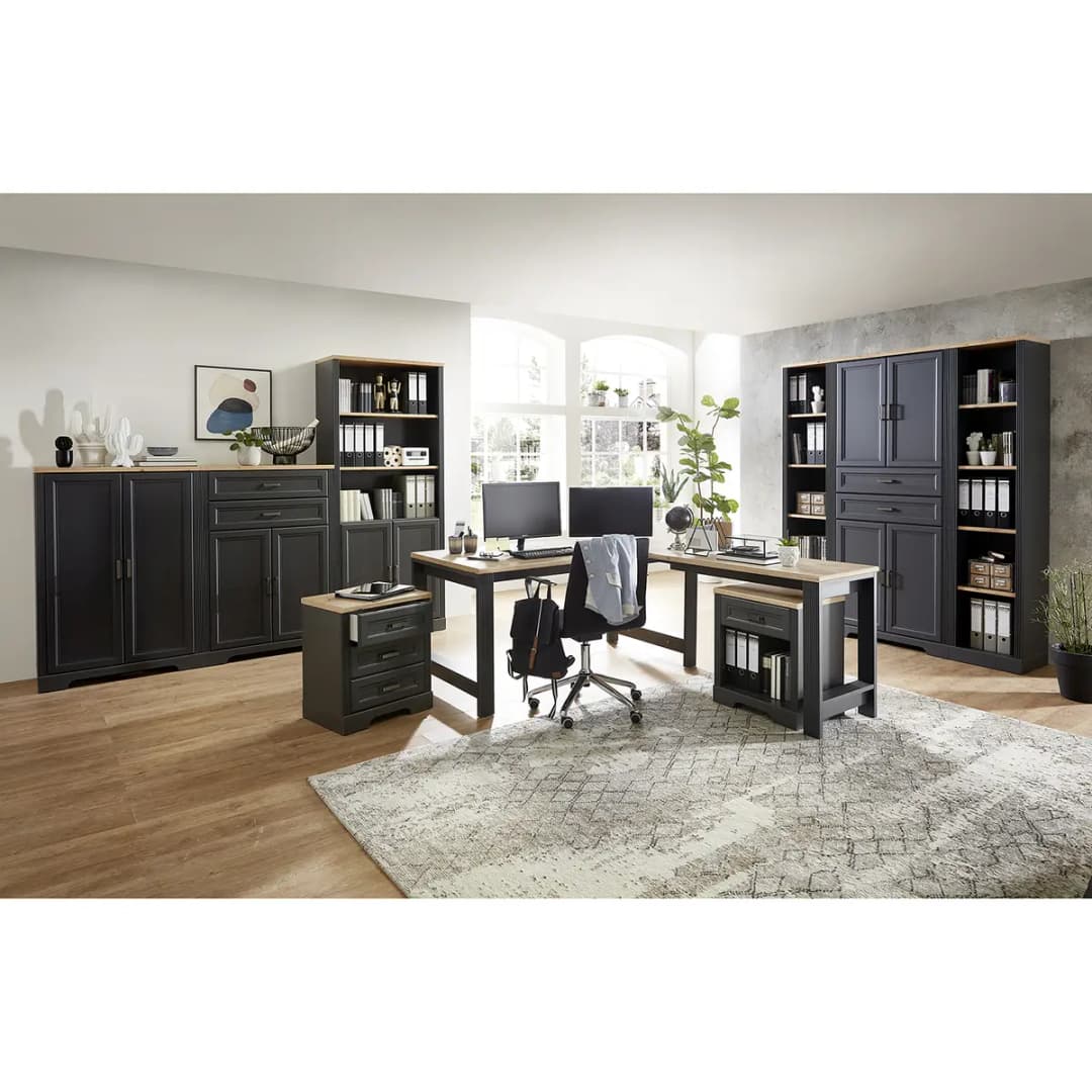 Büro-Set 2-teilig Grau/Graphit | Grau
