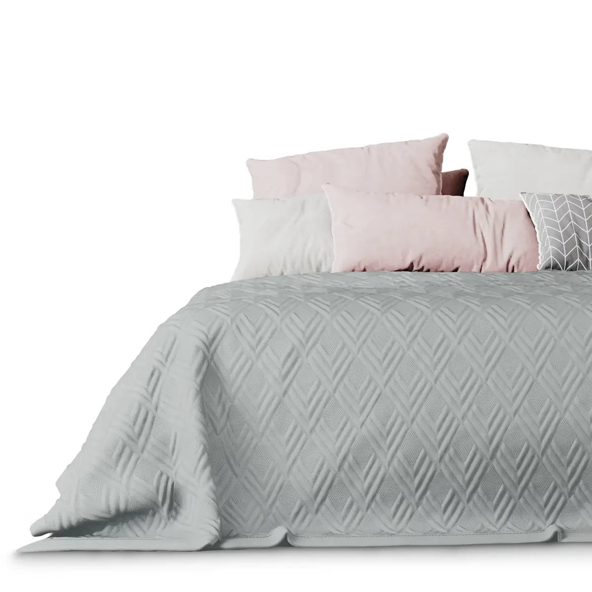 Tagesdecke 170 x 210cm Grau/Silber | Grau