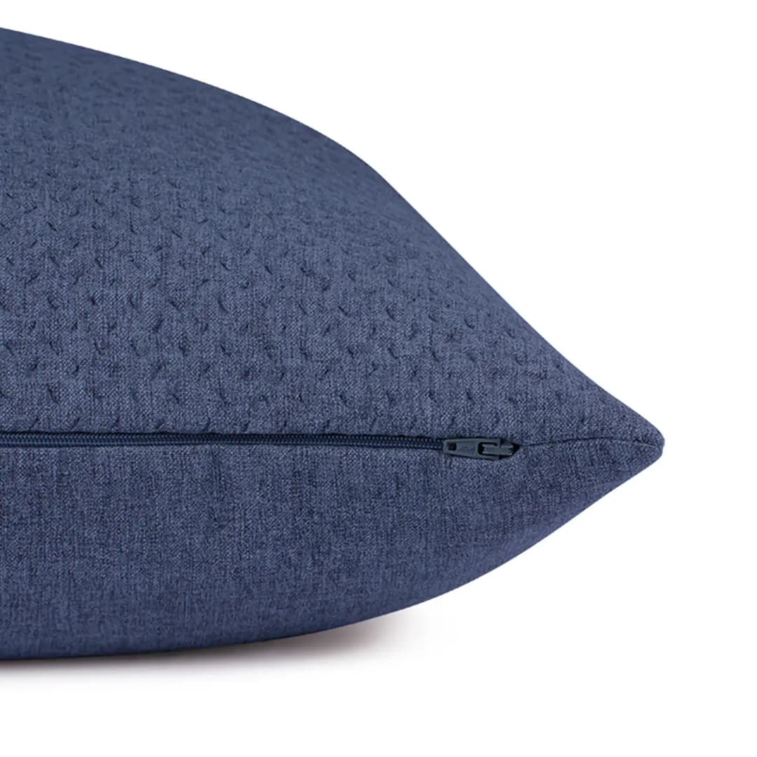 Kissenbezug Blau/Marineblau 45 x 45cm Webstoff | Blau