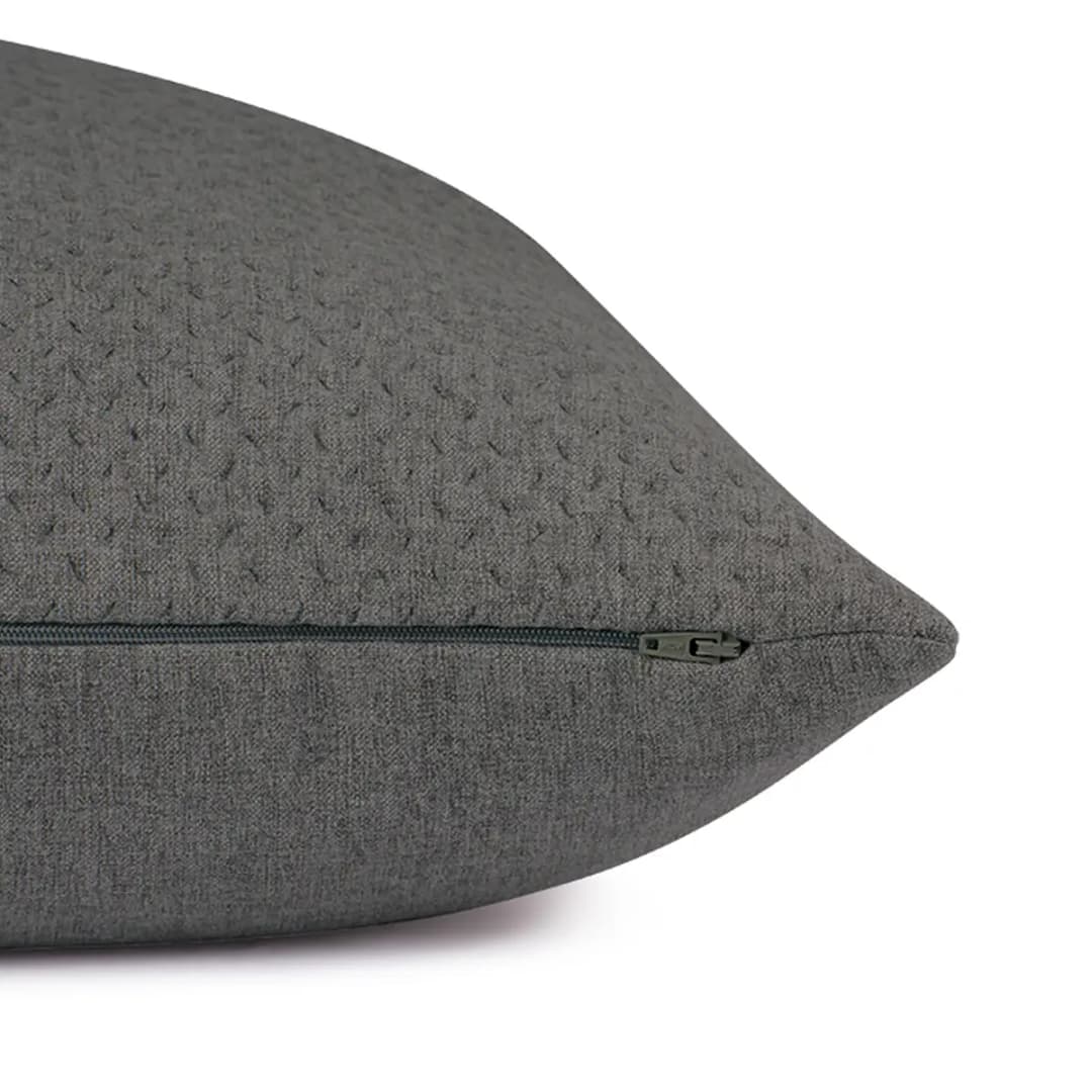 Kissenbezug Grau/Dunkelgrau 60 x 60cm Polyester | Grau