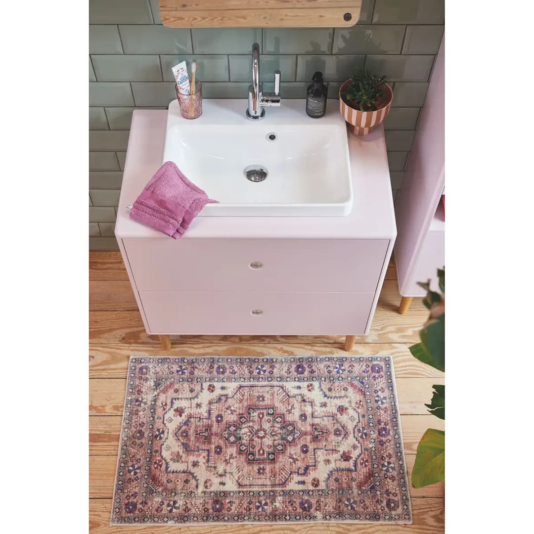 Badteppich Oriental Four 60 x 100cm Pink | Pink