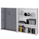 Aktenschrank 2-teilig | Weiß