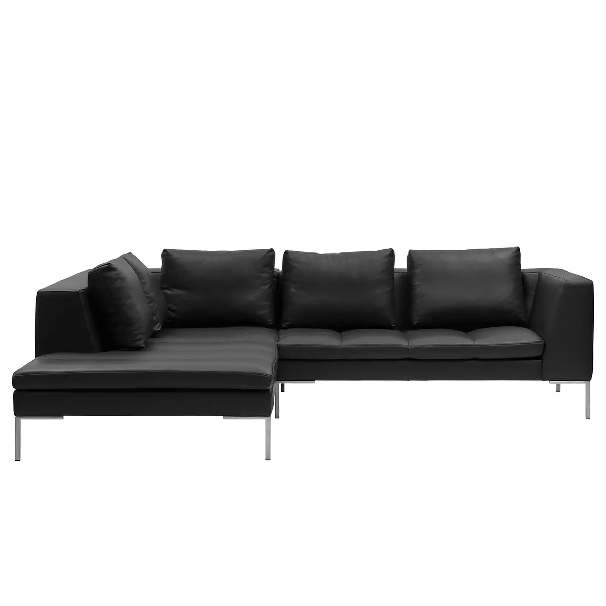 Neka Ecksofa mit Ottomane | Schwarz
