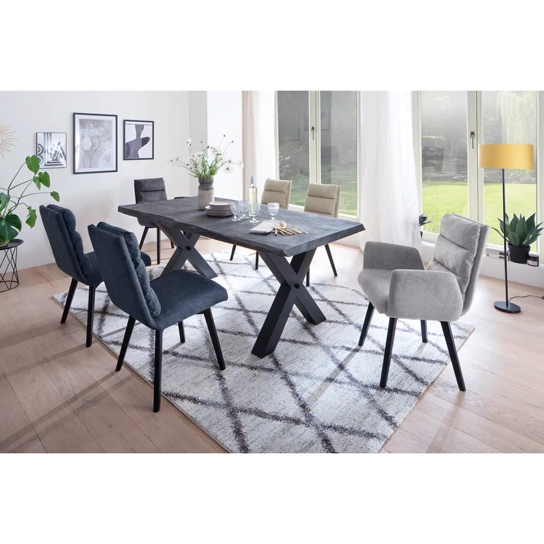 Tischplatte Calba II 200cm Grau/Akazie Grau | Holztöne