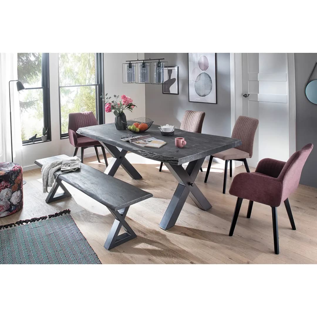 Tischplatte Calba II 200cm Grau/Akazie Grau | Holztöne