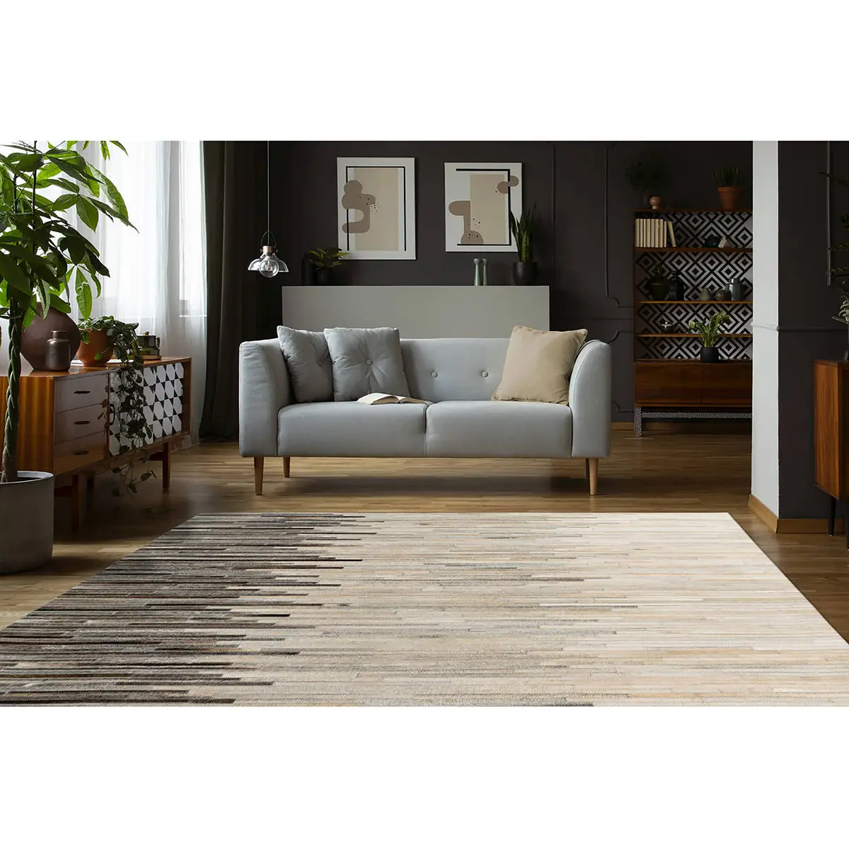 Fellteppich Ravi 300 Beige 80 x 150cm Rinderfell | Beige
