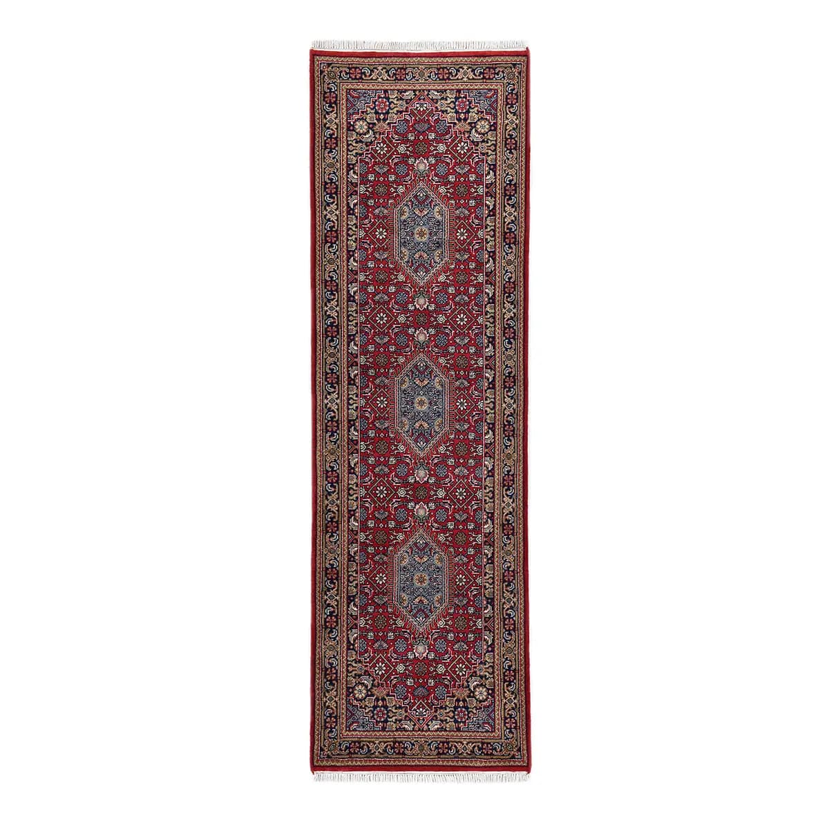 Läufer Benares Bidjar 80 x 350cm Rot/Rot | Rot