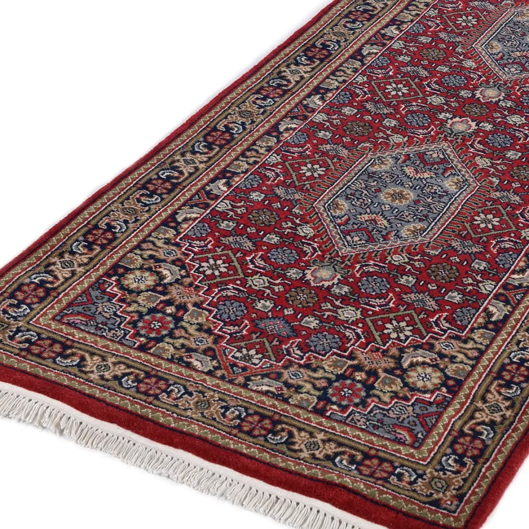Läufer Benares Bidjar 80 x 350cm Rot/Rot | Rot