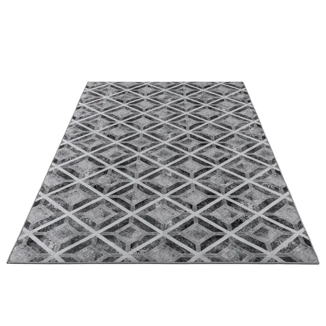 Kurzflorteppich Serena I Grau/Grau 80 x 150cm | Grau