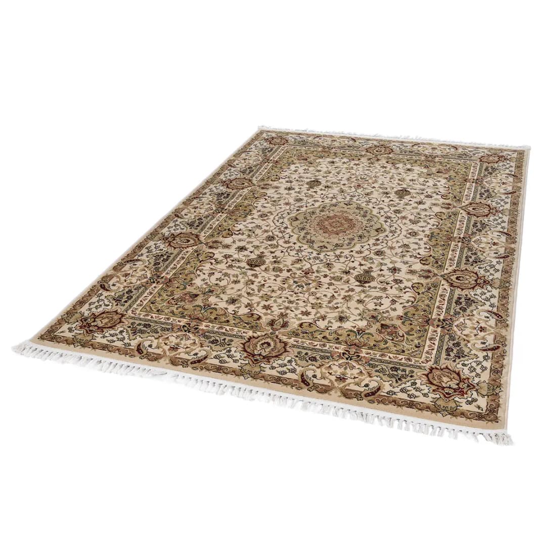 Kurzflorteppich Ilaria 055 Beige/Beige 57 x 90cm Flachgewebe