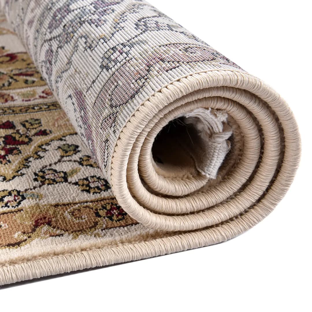 Kurzflorteppich Ilaria 055 Beige/Beige 57 x 90cm Flachgewebe