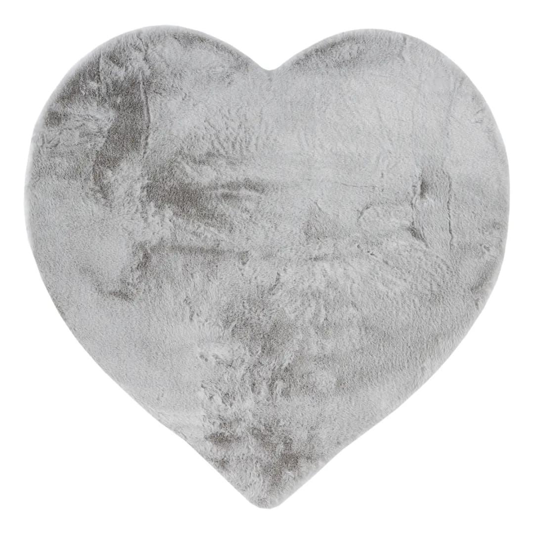 Kurzflorteppich Chiara III Silber/Silber 90 x 90cm Flachgewebe