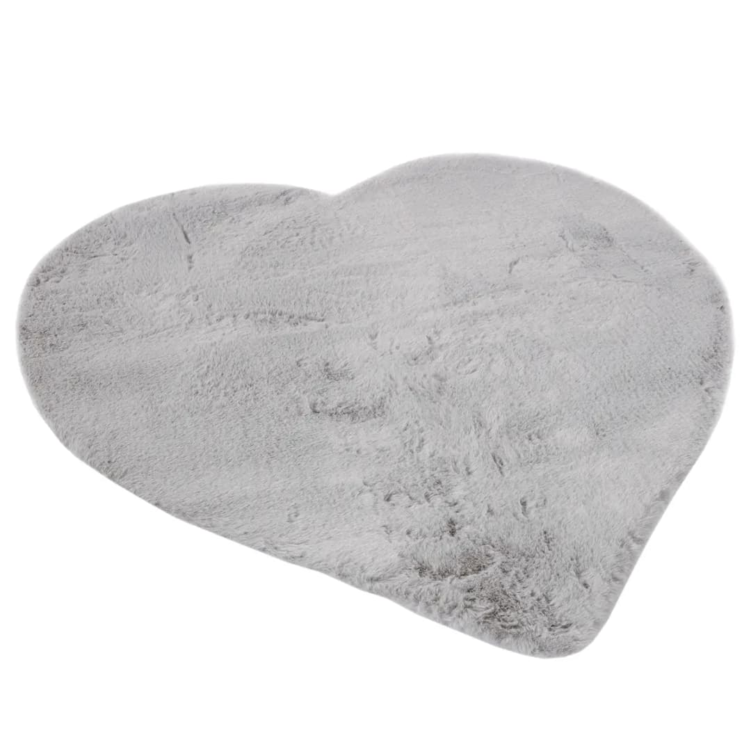 Kurzflorteppich Chiara III Silber/Silber 90 x 90cm Flachgewebe