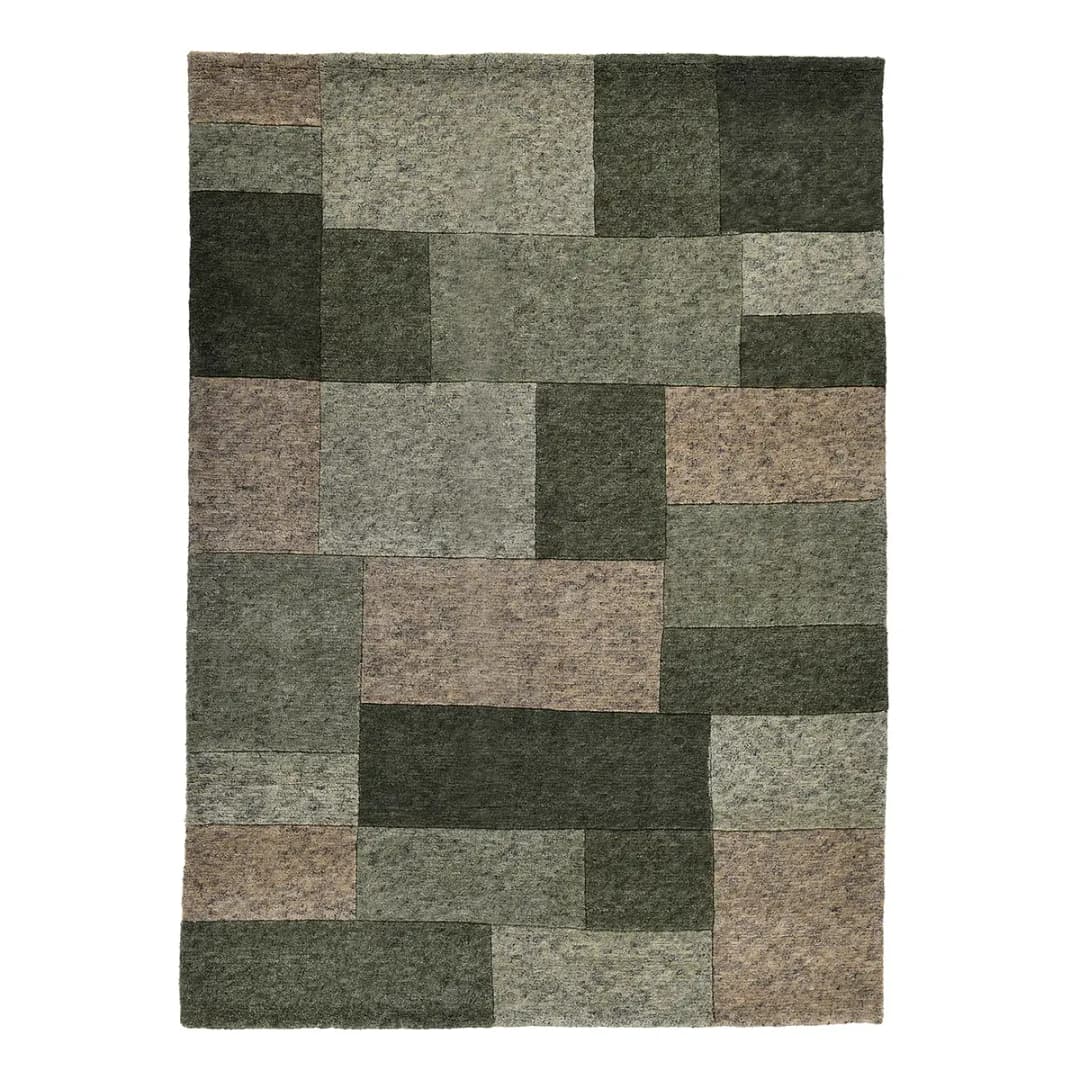 Wollteppich Dalas Grün/Grün 70 x 140cm Wolle | Grün