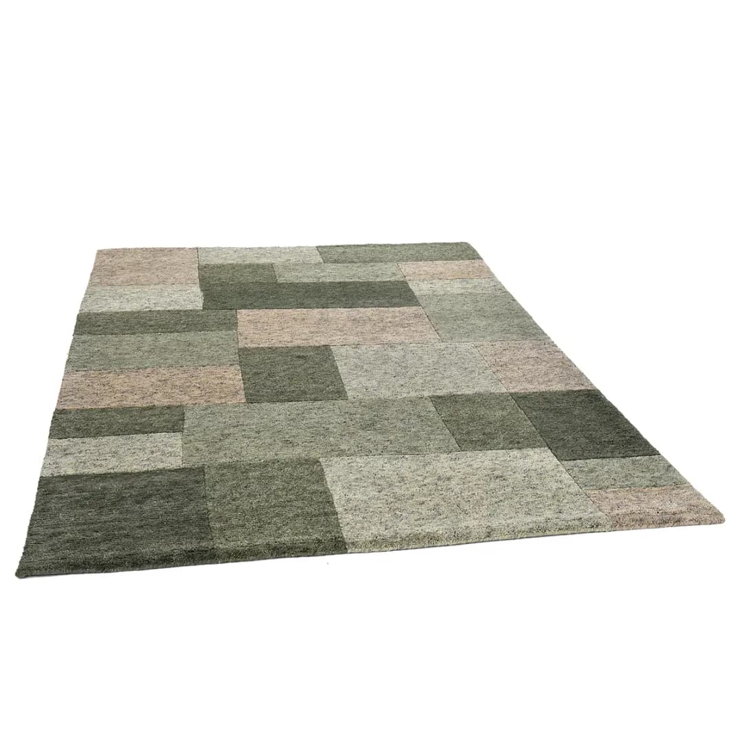 Wollteppich Dalas Grün/Grün 70 x 140cm Wolle | Grün