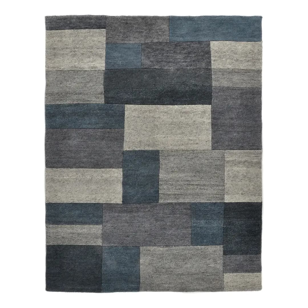 Wollteppich Dalas Grau/Anthrazit 190 x 290cm Wolle | Grau