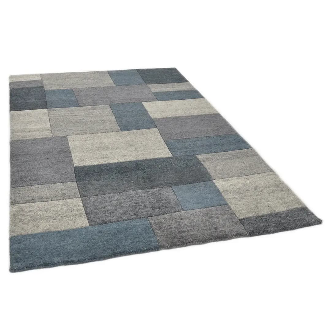 Wollteppich Dalas Grau/Anthrazit 190 x 290cm Wolle | Grau