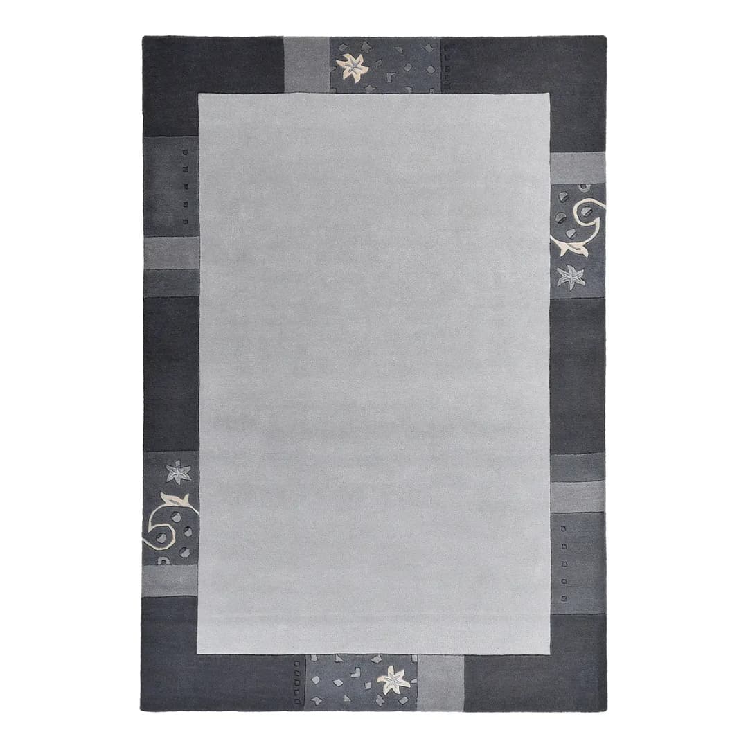 Royal Ganges Wollteppich | Silber