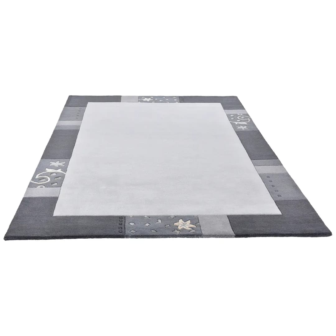 Royal Ganges Wollteppich | Silber