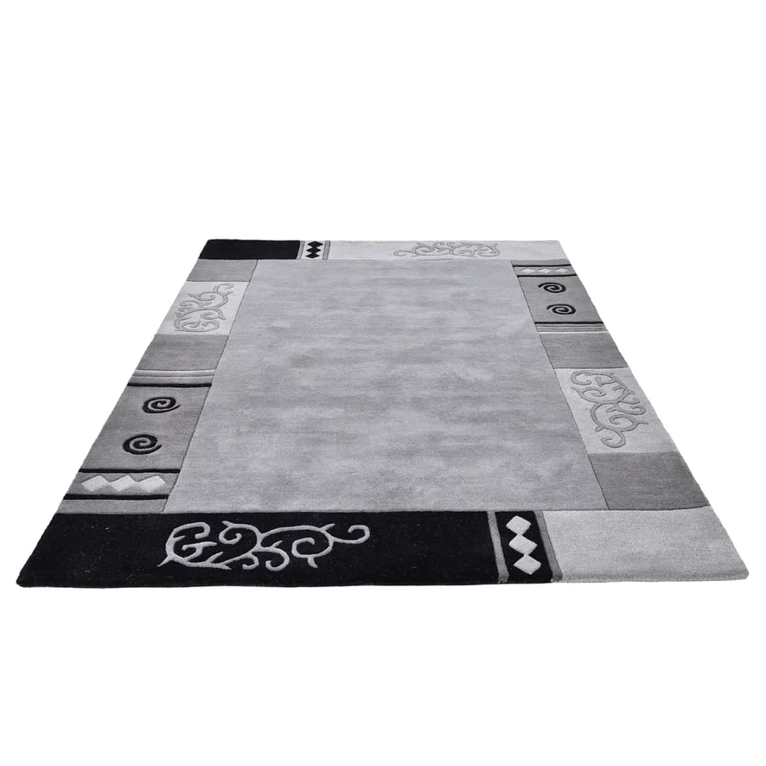 Ambadi Wollteppich | Grau