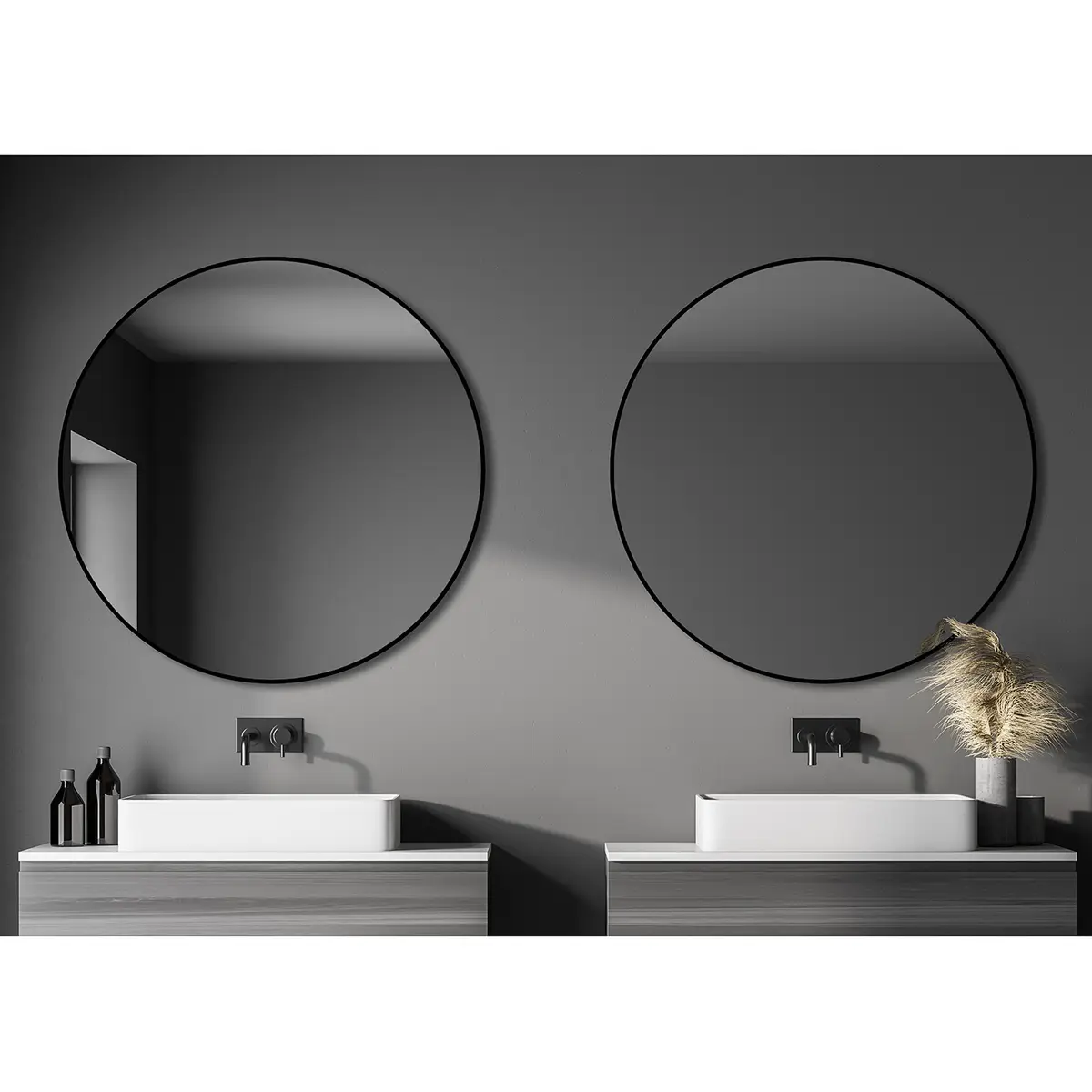Spiegel Talos III 120cm Schwarz | Schwarz
