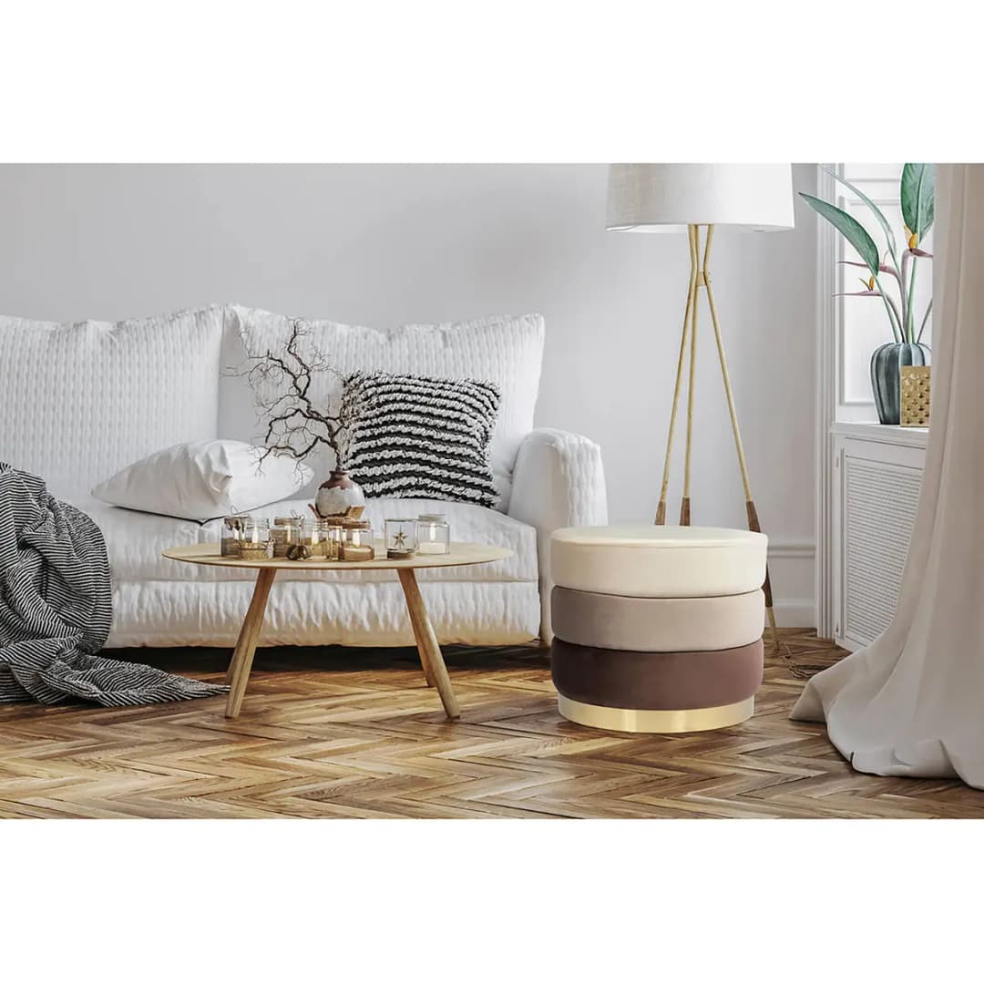 Kayoom Polsterhocker Elyse | Braun