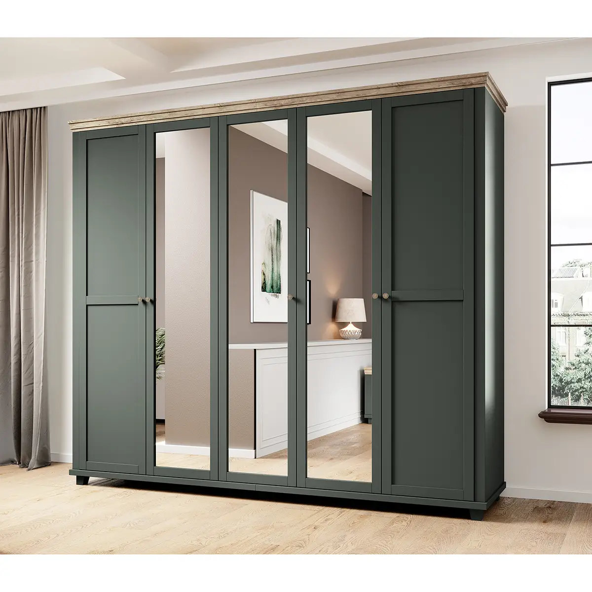 Drehtürenschrank Emmanuela | Grün