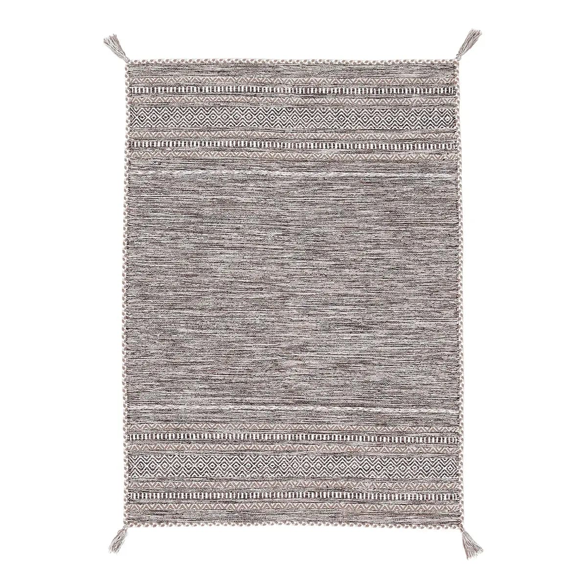 Flachgewebeteppich Beige/Beige 140 x 200cm | Beige