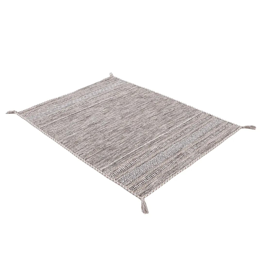 Flachgewebeteppich Beige/Beige 140 x 200cm | Beige